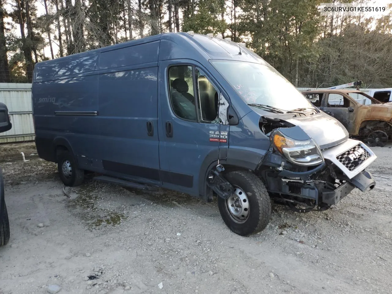 2019 Ram Promaster 3500 3500 High VIN: 3C6URVJG1KE551619 Lot: 77133964