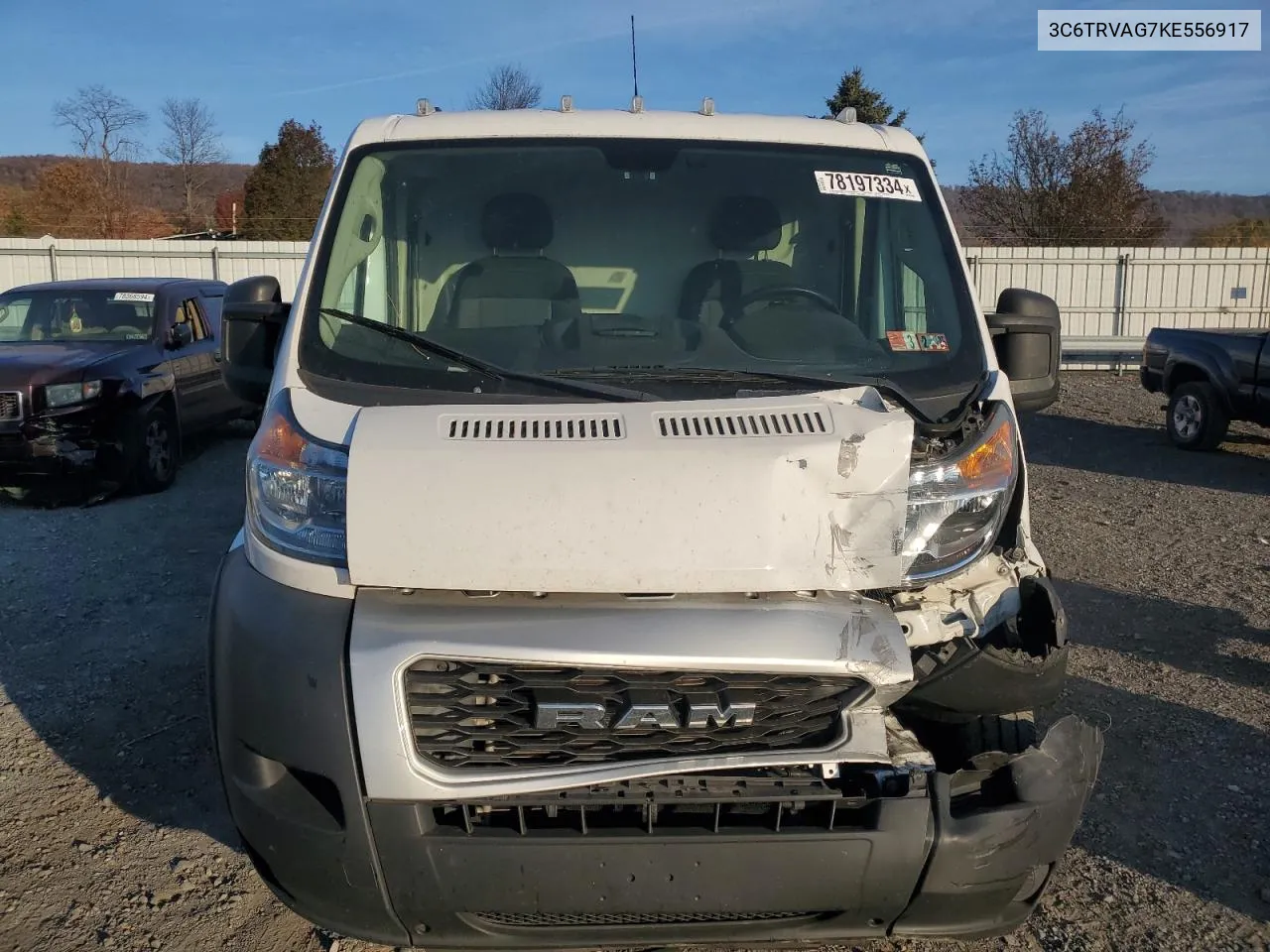 2019 Ram Promaster 1500 1500 Standard VIN: 3C6TRVAG7KE556917 Lot: 78197334