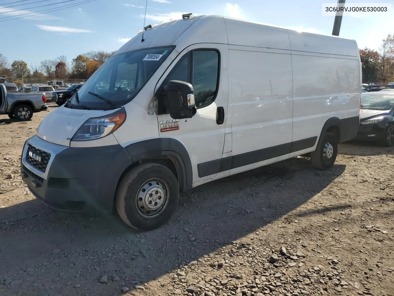 2019 Ram Promaster 3500 3500 High VIN: 3C6URVJG0KE530003 Lot: 78880554