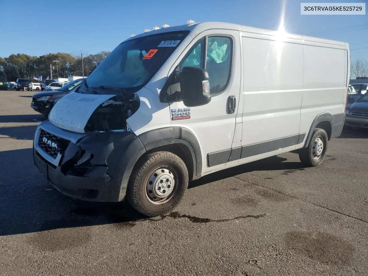 2019 Ram Promaster 1500 1500 Standard VIN: 3C6TRVAG5KE525729 Lot: 79112474