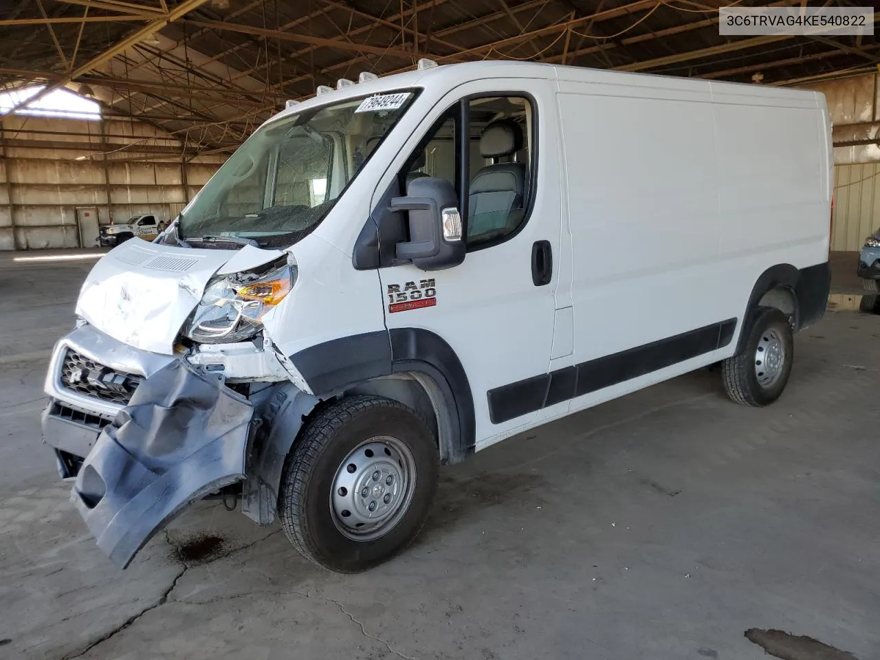 2019 Ram Promaster 1500 1500 Standard VIN: 3C6TRVAG4KE540822 Lot: 79649244