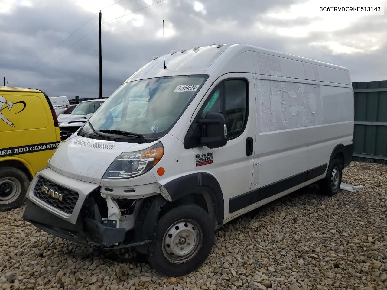 2019 Ram Promaster 2500 2500 High VIN: 3C6TRVDG9KE513143 Lot: 80990554