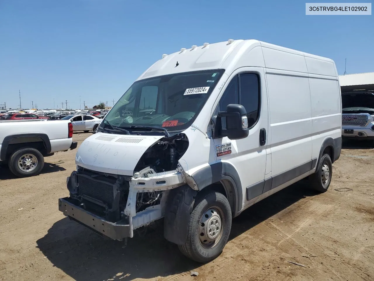 2020 Ram Promaster 1500 1500 High VIN: 3C6TRVBG4LE102902 Lot: 55972024