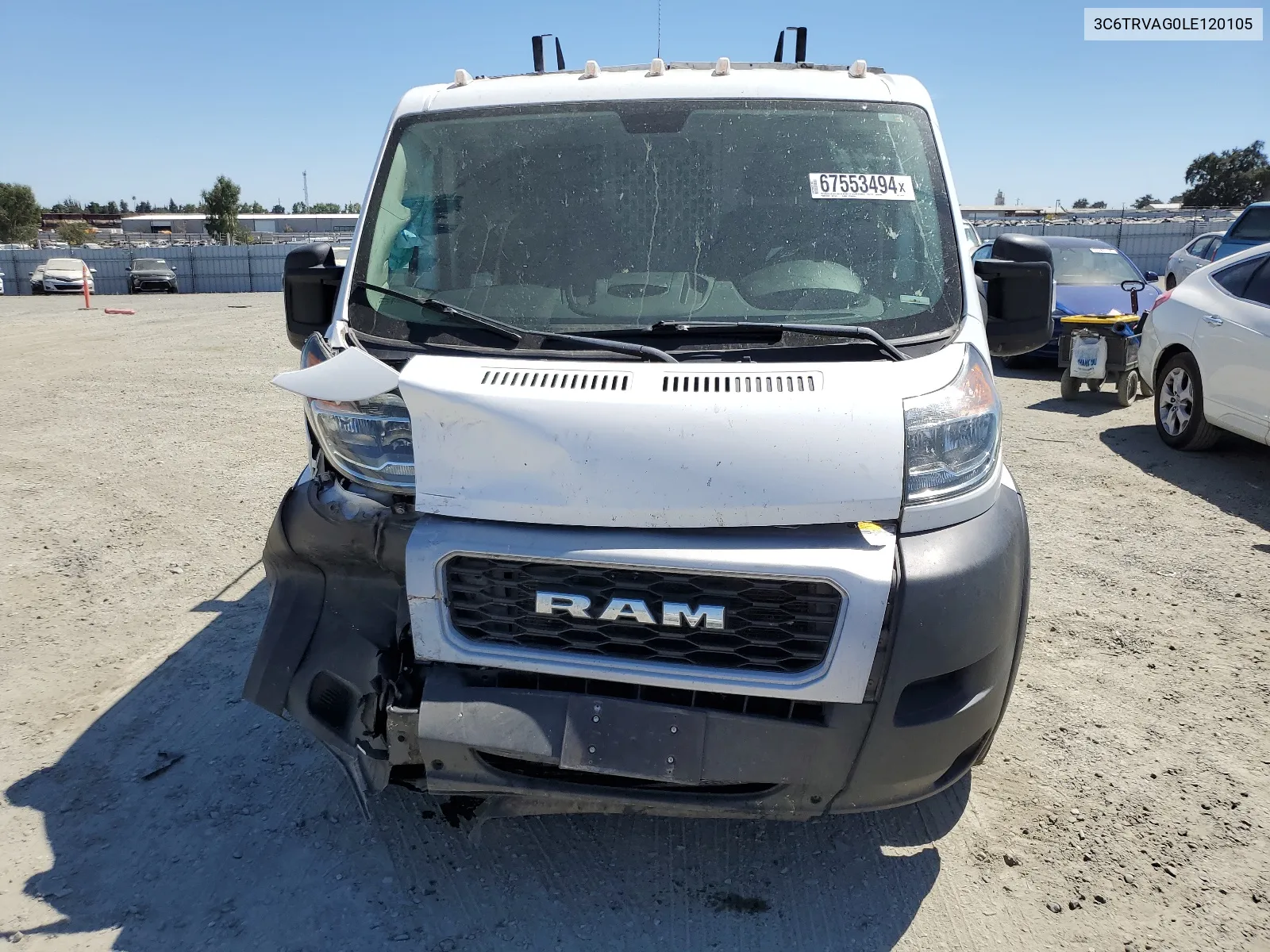 2020 Ram Promaster 1500 1500 Standard VIN: 3C6TRVAG0LE120105 Lot: 67553494