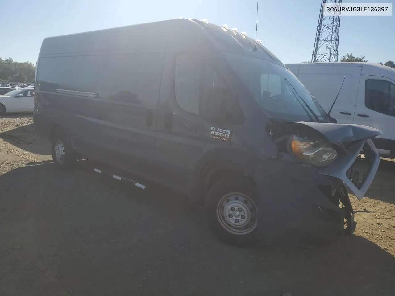 2020 Ram Promaster 3500 3500 High VIN: 3C6URVJG3LE136397 Lot: 69586774