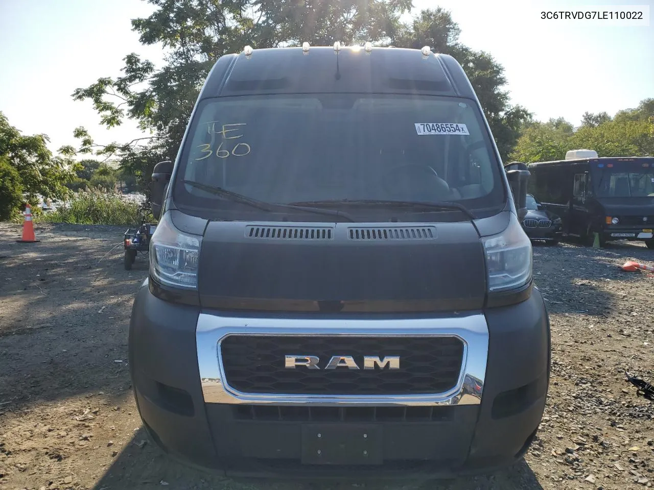 2020 Ram Promaster 2500 2500 High VIN: 3C6TRVDG7LE110022 Lot: 70486554