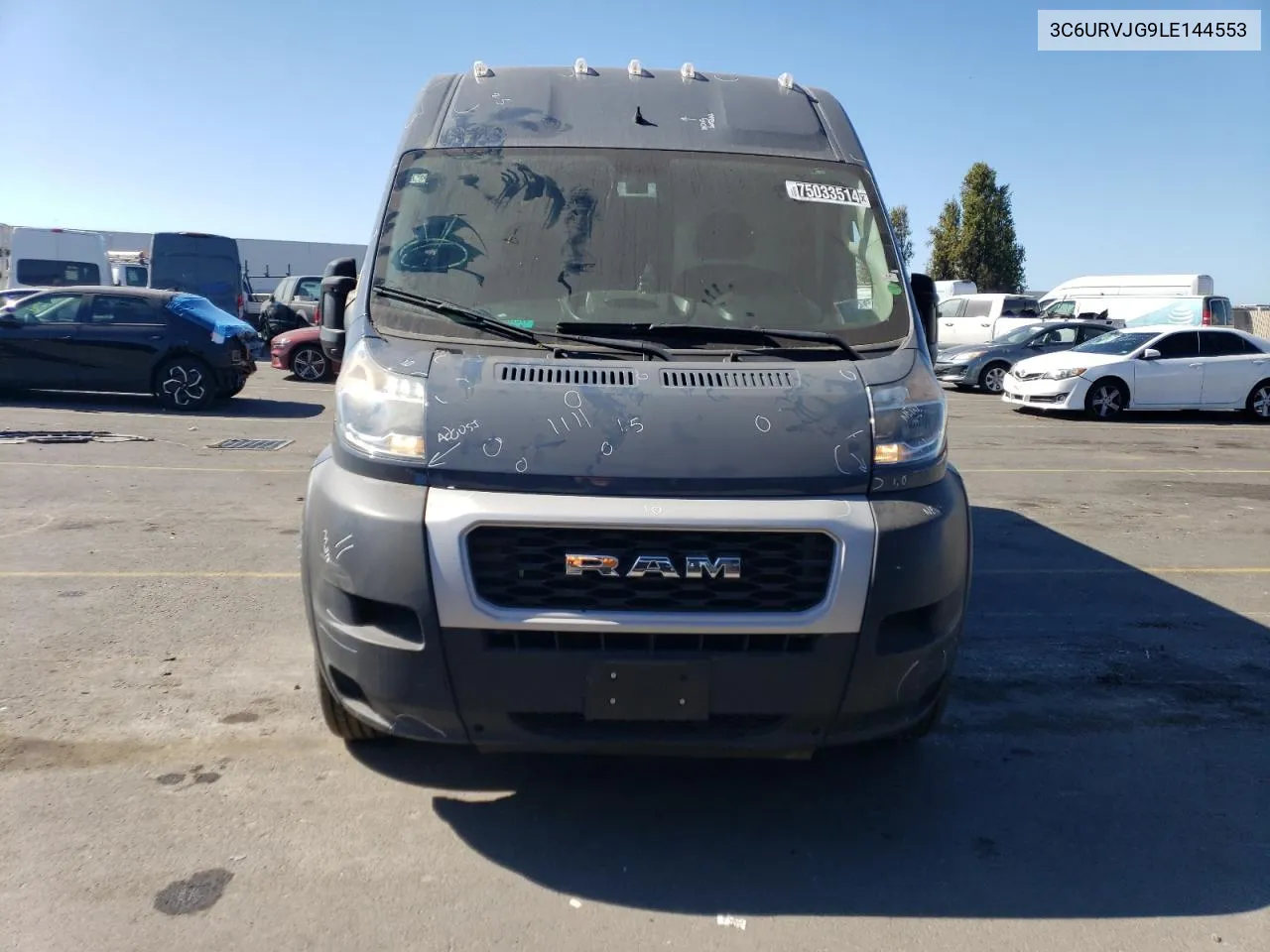 2020 Ram Promaster 3500 3500 High VIN: 3C6URVJG9LE144553 Lot: 75033514