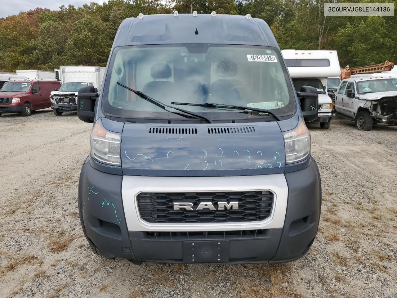 2020 Ram Promaster 3500 3500 High VIN: 3C6URVJG8LE144186 Lot: 75288014