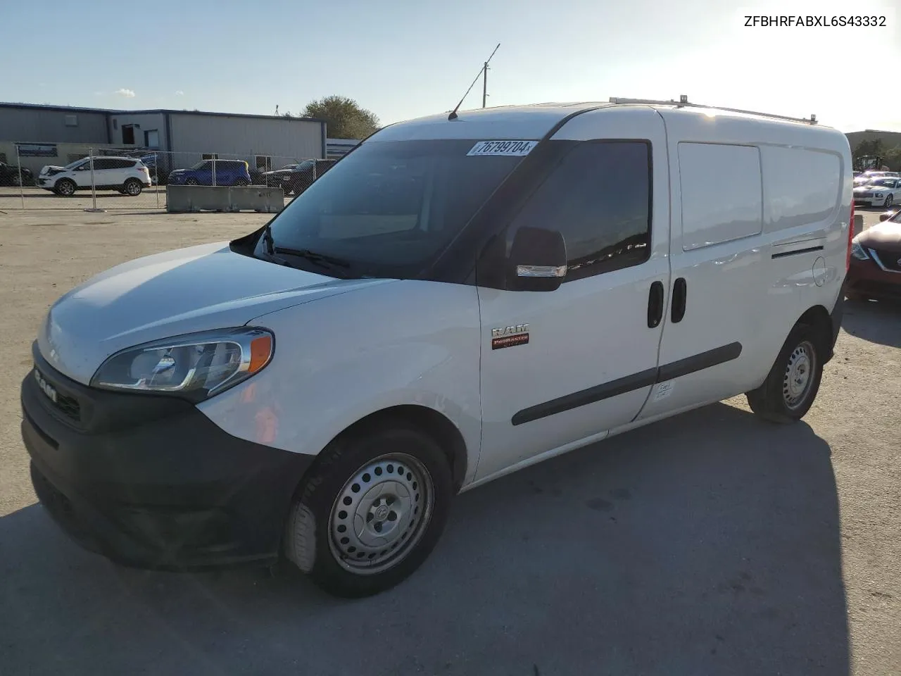 2020 Ram Promaster City VIN: ZFBHRFABXL6S43332 Lot: 76799704