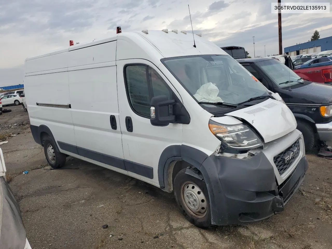 2020 Ram Promaster 2500 2500 High VIN: 3C6TRVDG2LE135913 Lot: 77589134