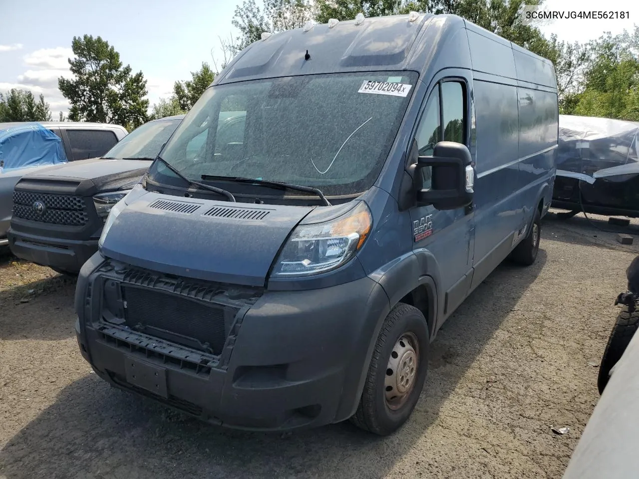 2021 Ram Promaster 3500 3500 High VIN: 3C6MRVJG4ME562181 Lot: 62544034