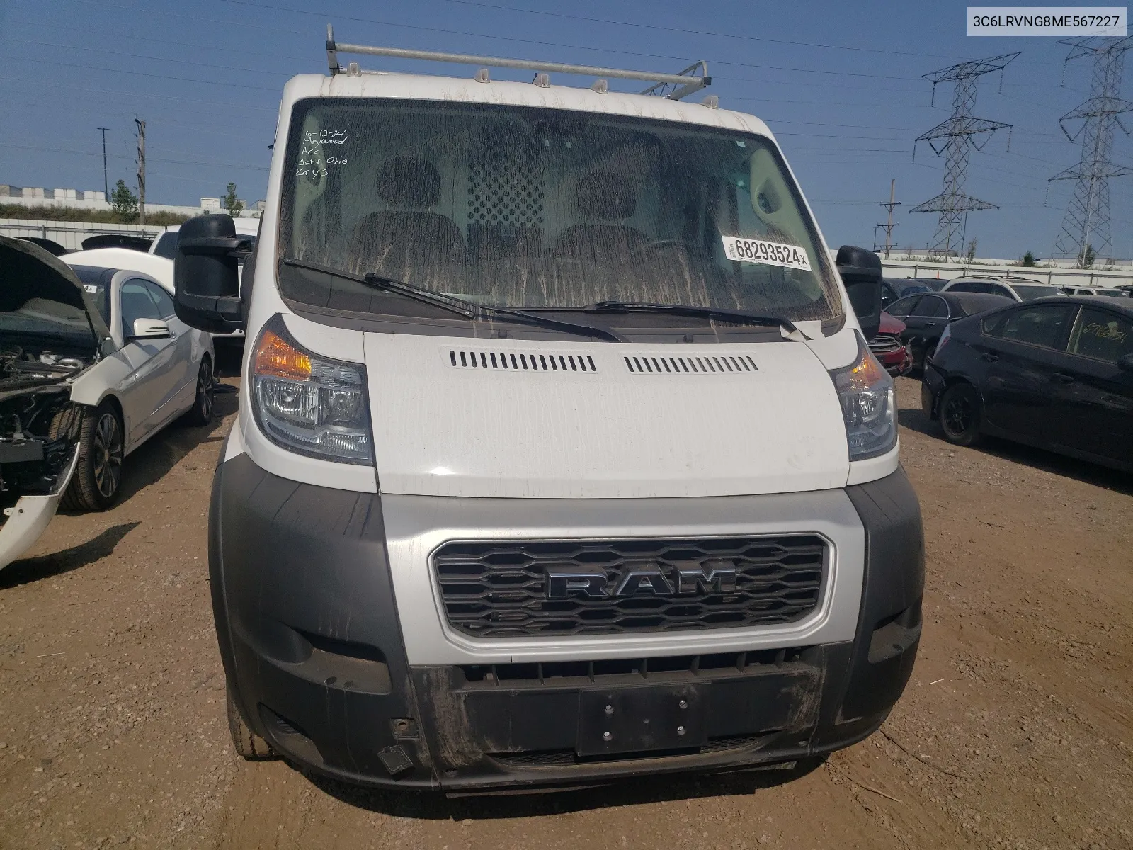 2021 Ram Promaster 1500 1500 Standard VIN: 3C6LRVNG8ME567227 Lot: 68293524