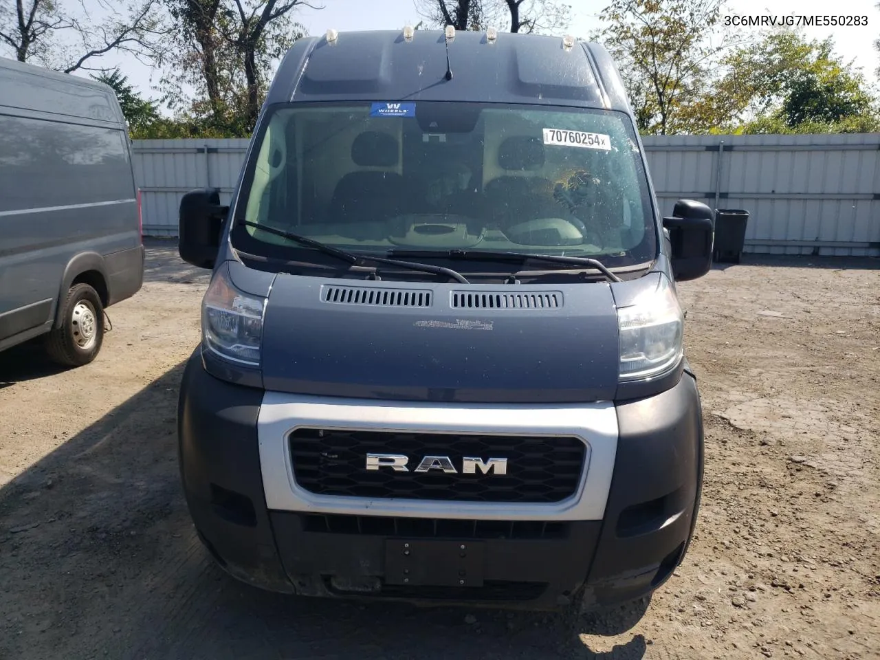 2021 Ram Promaster 3500 3500 High VIN: 3C6MRVJG7ME550283 Lot: 70760254