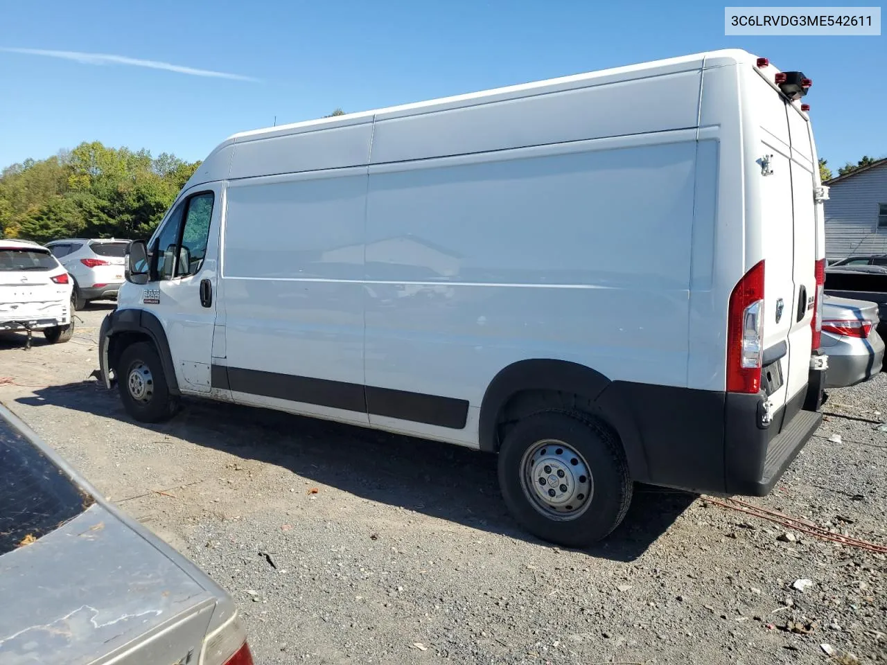 2021 Ram Promaster 2500 2500 High VIN: 3C6LRVDG3ME542611 Lot: 74997724