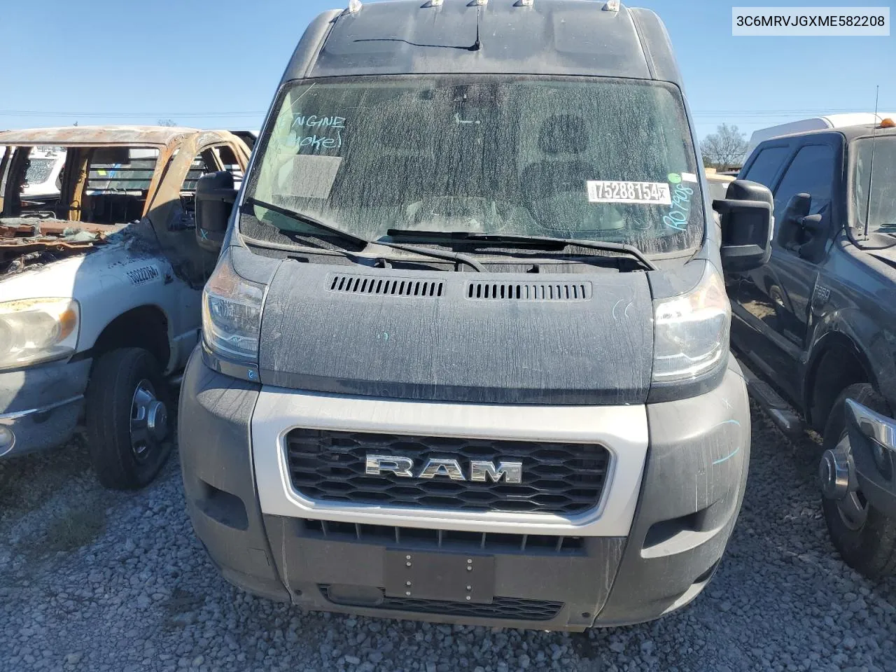 2021 Ram Promaster 3500 3500 High VIN: 3C6MRVJGXME582208 Lot: 75288154