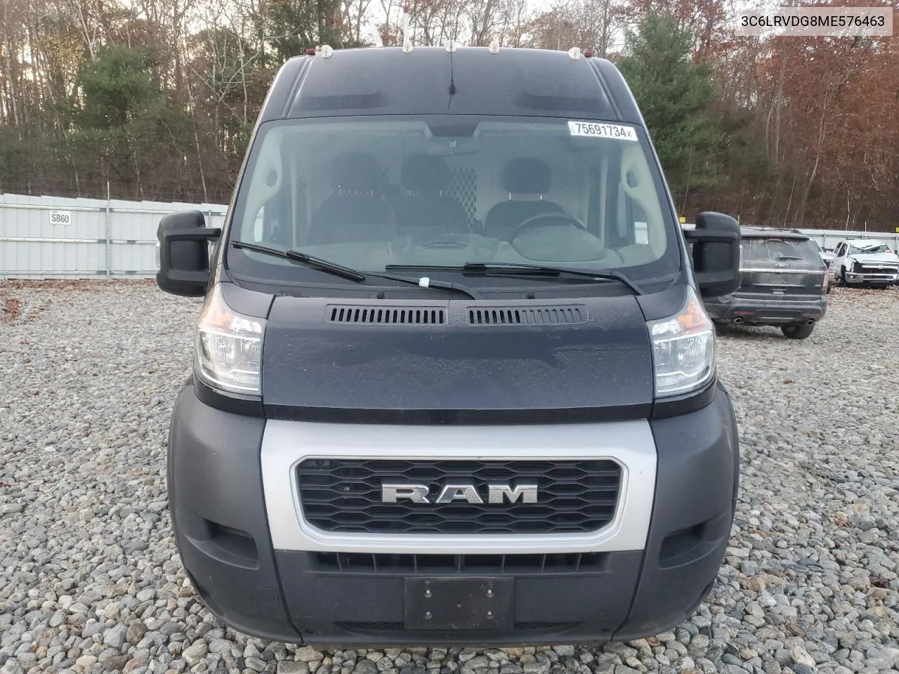 2021 Ram Promaster 2500 2500 High VIN: 3C6LRVDG8ME576463 Lot: 75691734