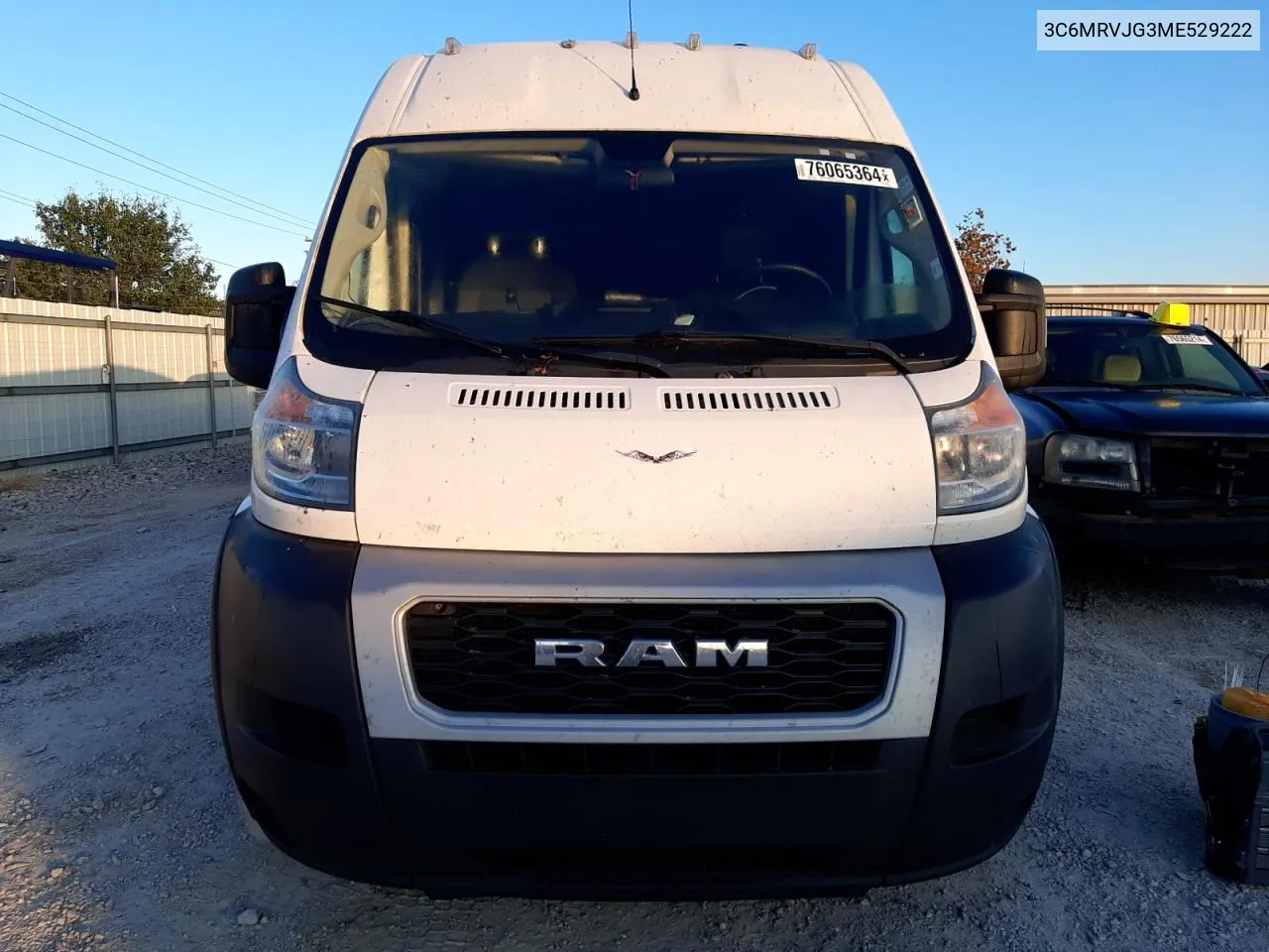 2021 Ram Promaster 3500 3500 High VIN: 3C6MRVJG3ME529222 Lot: 76065364