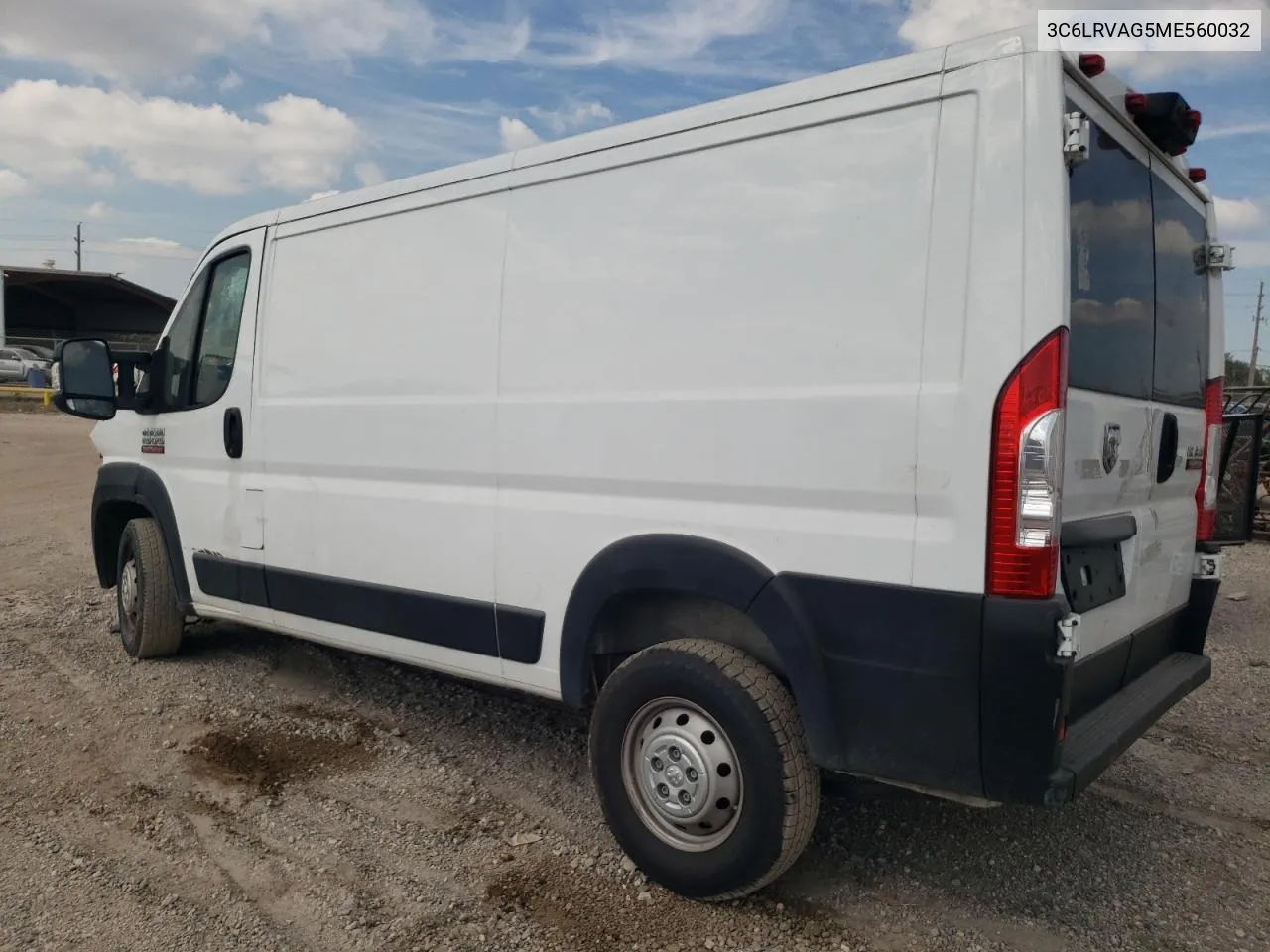 2021 Ram Promaster 1500 1500 Standard VIN: 3C6LRVAG5ME560032 Lot: 76406464