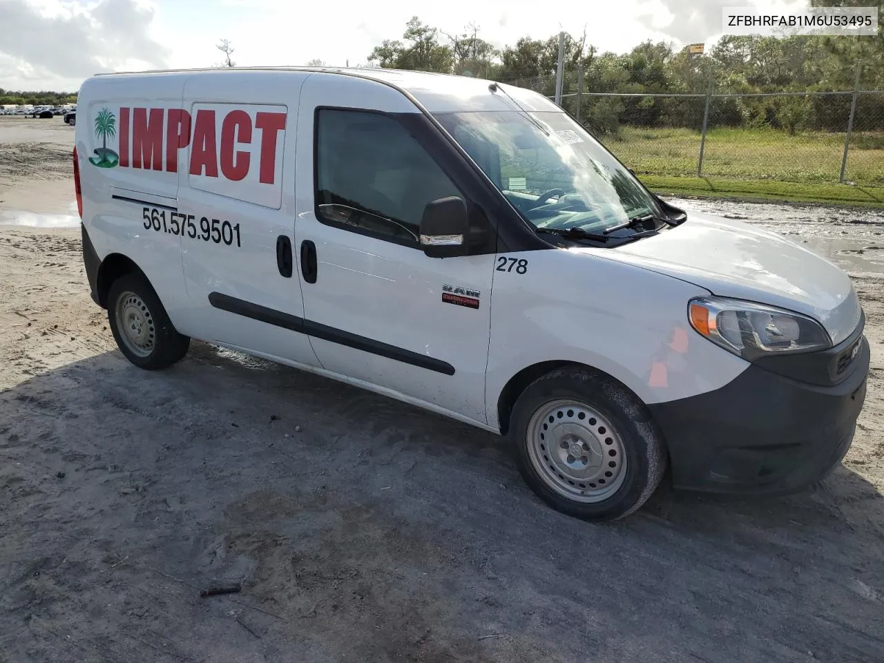 2021 Ram Promaster City VIN: ZFBHRFAB1M6U53495 Lot: 76964764