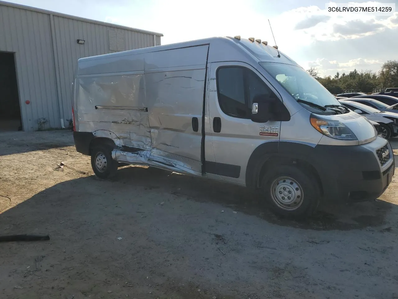 2021 Ram Promaster 2500 2500 High VIN: 3C6LRVDG7ME514259 Lot: 77082894