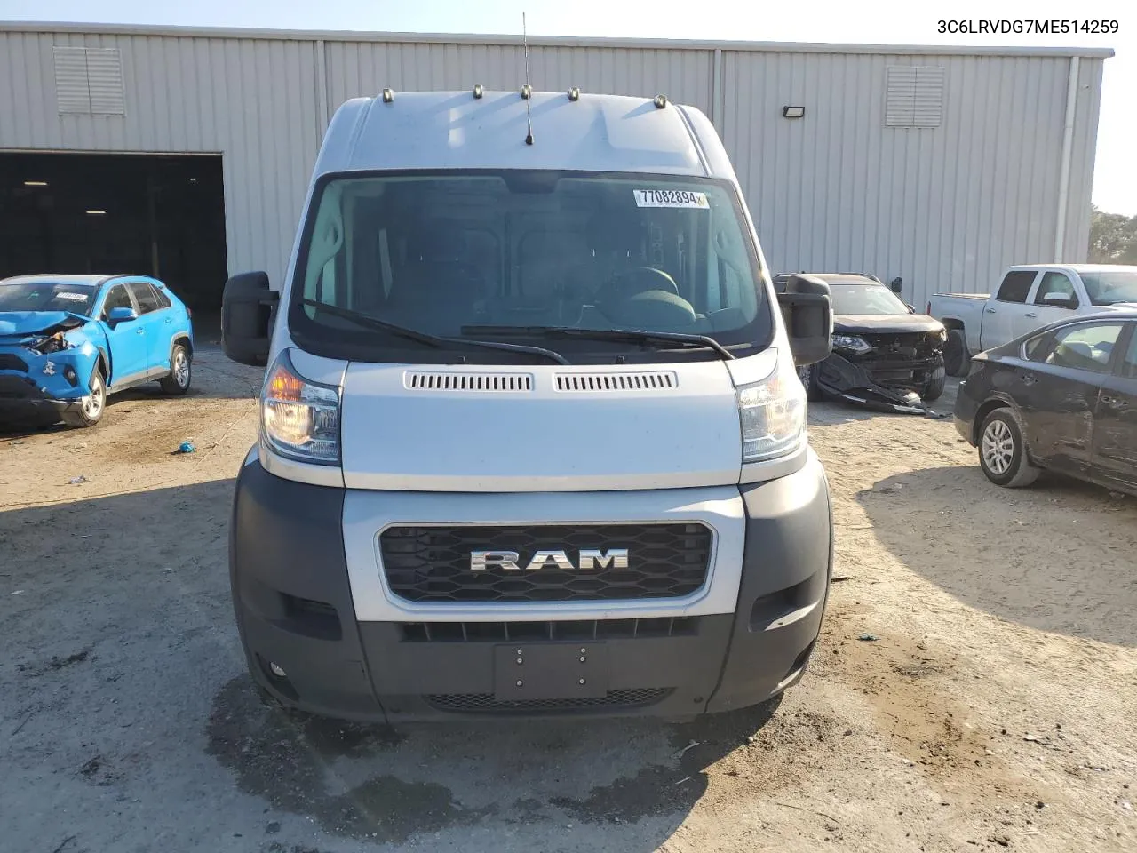 2021 Ram Promaster 2500 2500 High VIN: 3C6LRVDG7ME514259 Lot: 77082894