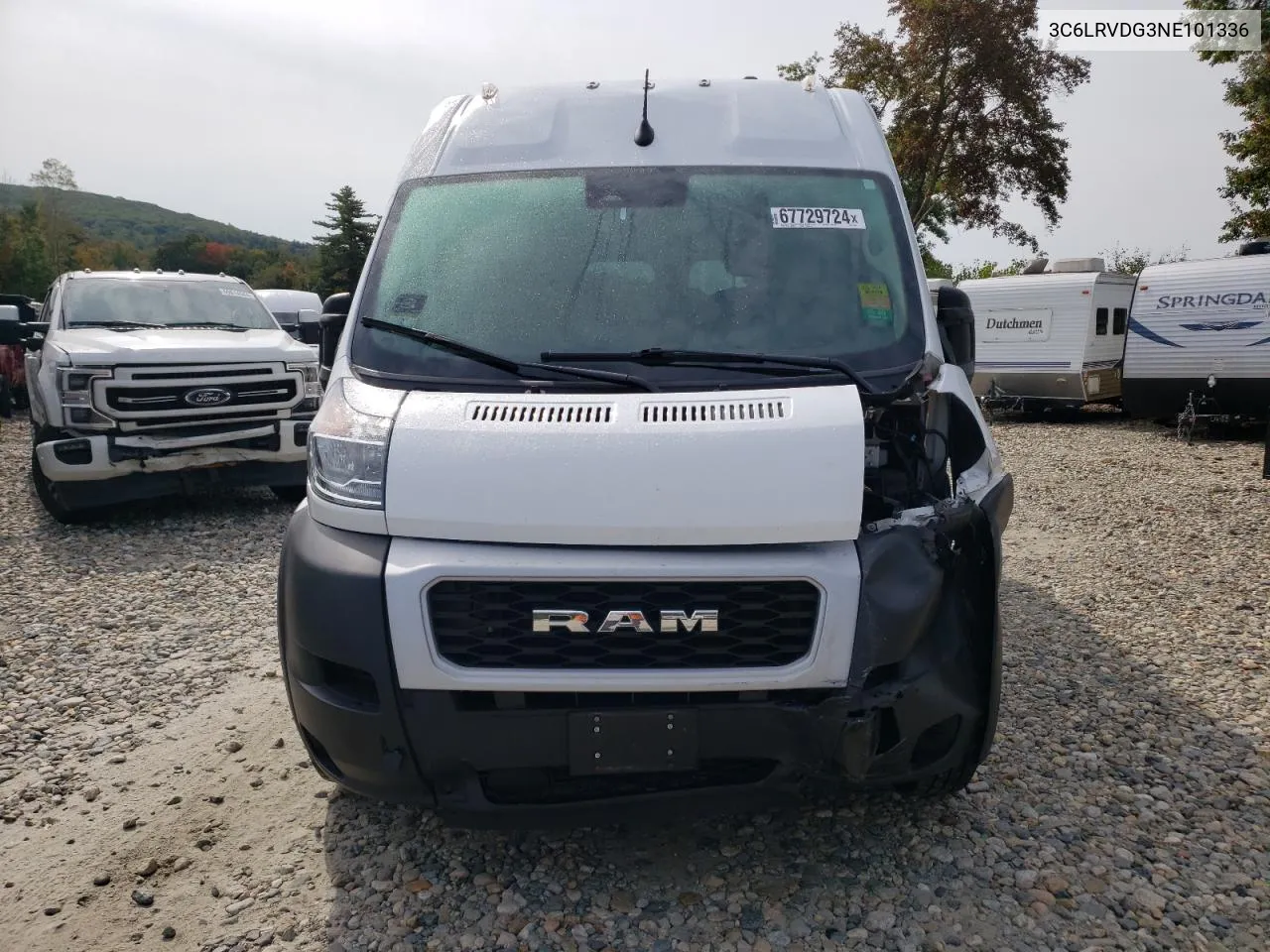 2022 Ram Promaster 2500 2500 High VIN: 3C6LRVDG3NE101336 Lot: 67729724