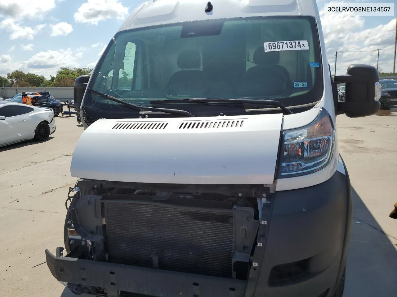 2022 Ram Promaster 2500 2500 High VIN: 3C6LRVDG8NE134557 Lot: 69671374