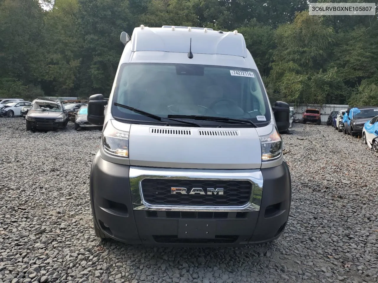 2022 Ram Promaster 1500 1500 High VIN: 3C6LRVBGXNE105807 Lot: 74272114