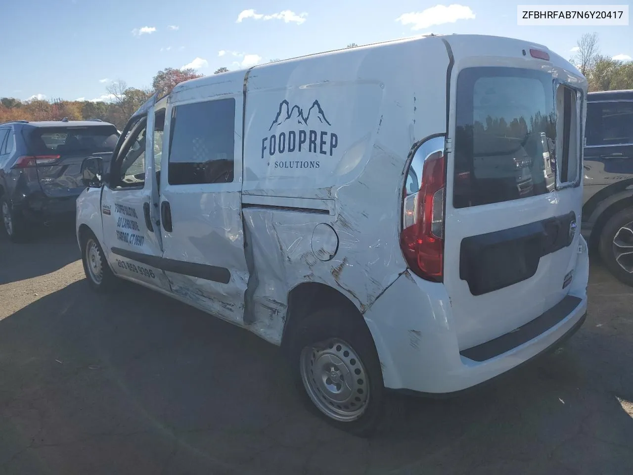 2022 Ram Promaster City Tradesman VIN: ZFBHRFAB7N6Y20417 Lot: 74475214