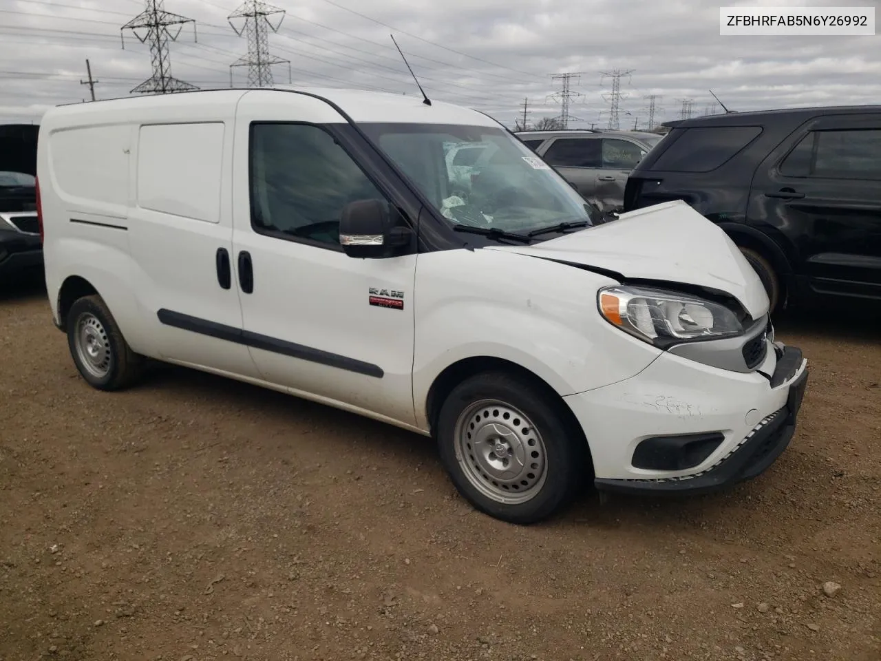 2022 Ram Promaster City Tradesman VIN: ZFBHRFAB5N6Y26992 Lot: 79513684