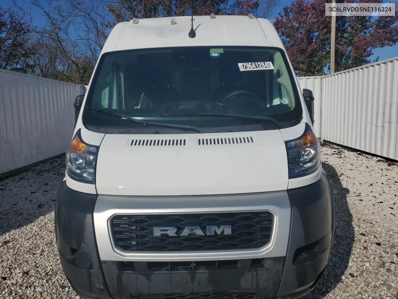 2022 Ram Promaster 2500 2500 High VIN: 3C6LRVDG5NE116324 Lot: 79641284