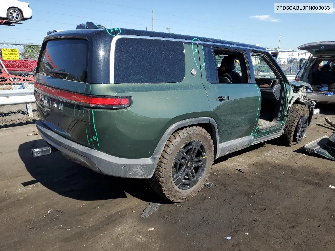 2023 Rivian R1S Launch Edition VIN: 7PDSGABL3PN000033 Lot: 60131444