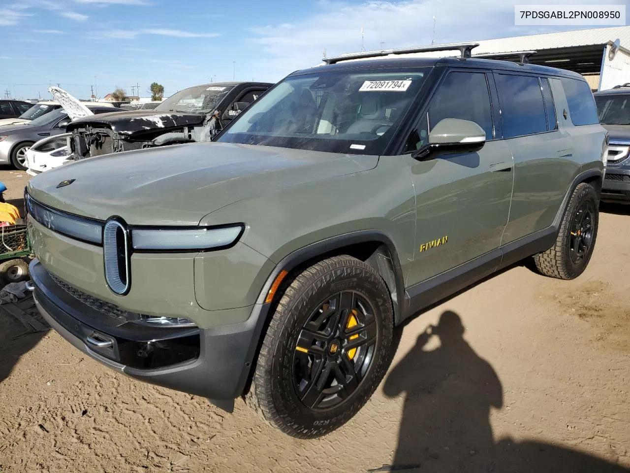 2023 Rivian R1S Launch Edition VIN: 7PDSGABL2PN008950 Lot: 72091794