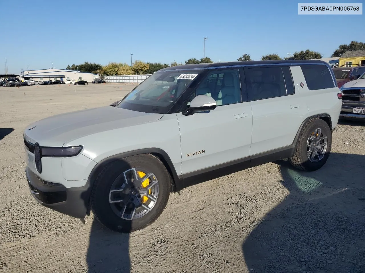 2023 Rivian R1S Adventure VIN: 7PDSGABA0PN005768 Lot: 73223724