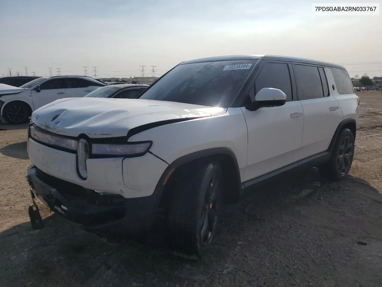 2024 Rivian R1S Adventure VIN: 7PDSGABA2RN033767 Lot: 70238394