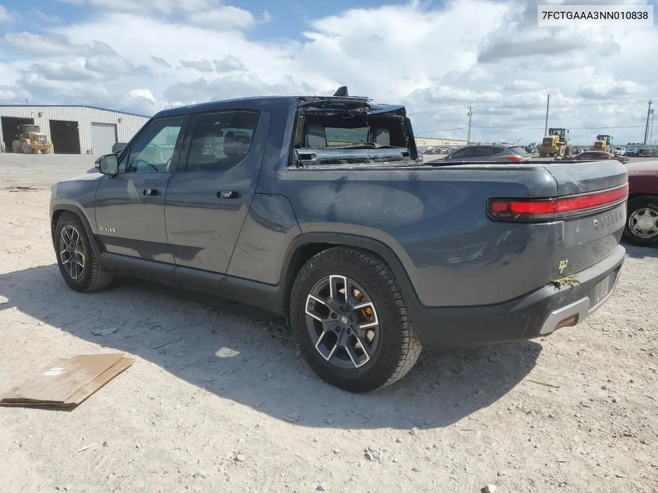 2022 Rivian R1T Adventure VIN: 7FCTGAAA3NN010838 Lot: 69107154