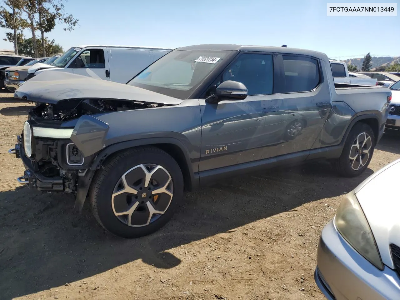 2022 Rivian R1T Adventure VIN: 7FCTGAAA7NN013449 Lot: 70024234