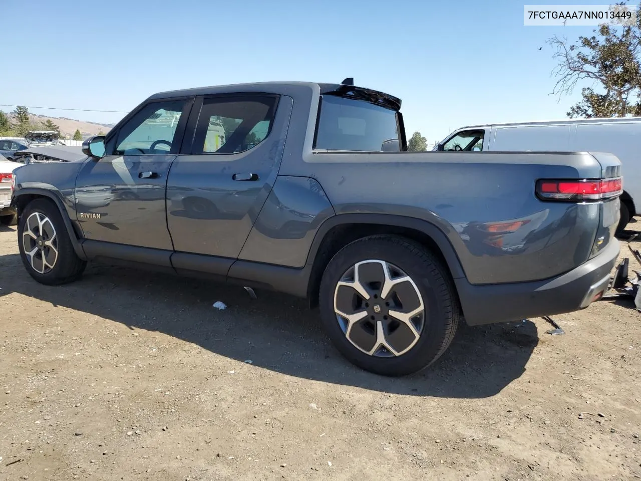 2022 Rivian R1T Adventure VIN: 7FCTGAAA7NN013449 Lot: 70024234