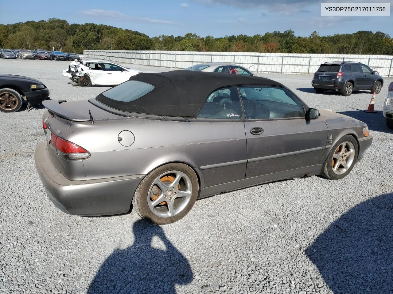 2001 Saab 9-3 Viggen VIN: YS3DP75G217011756 Lot: 75747544