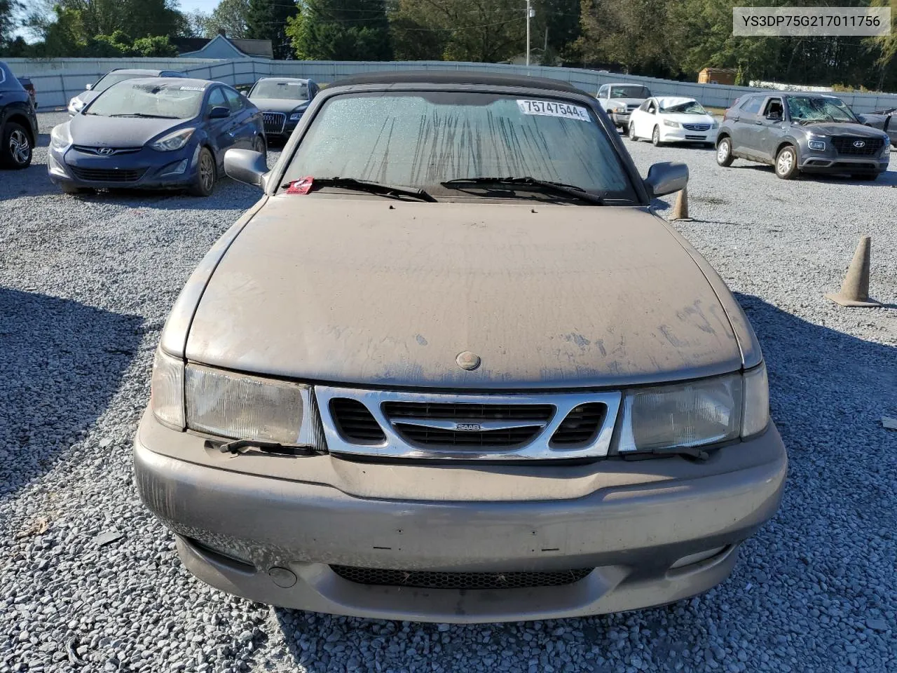 2001 Saab 9-3 Viggen VIN: YS3DP75G217011756 Lot: 75747544