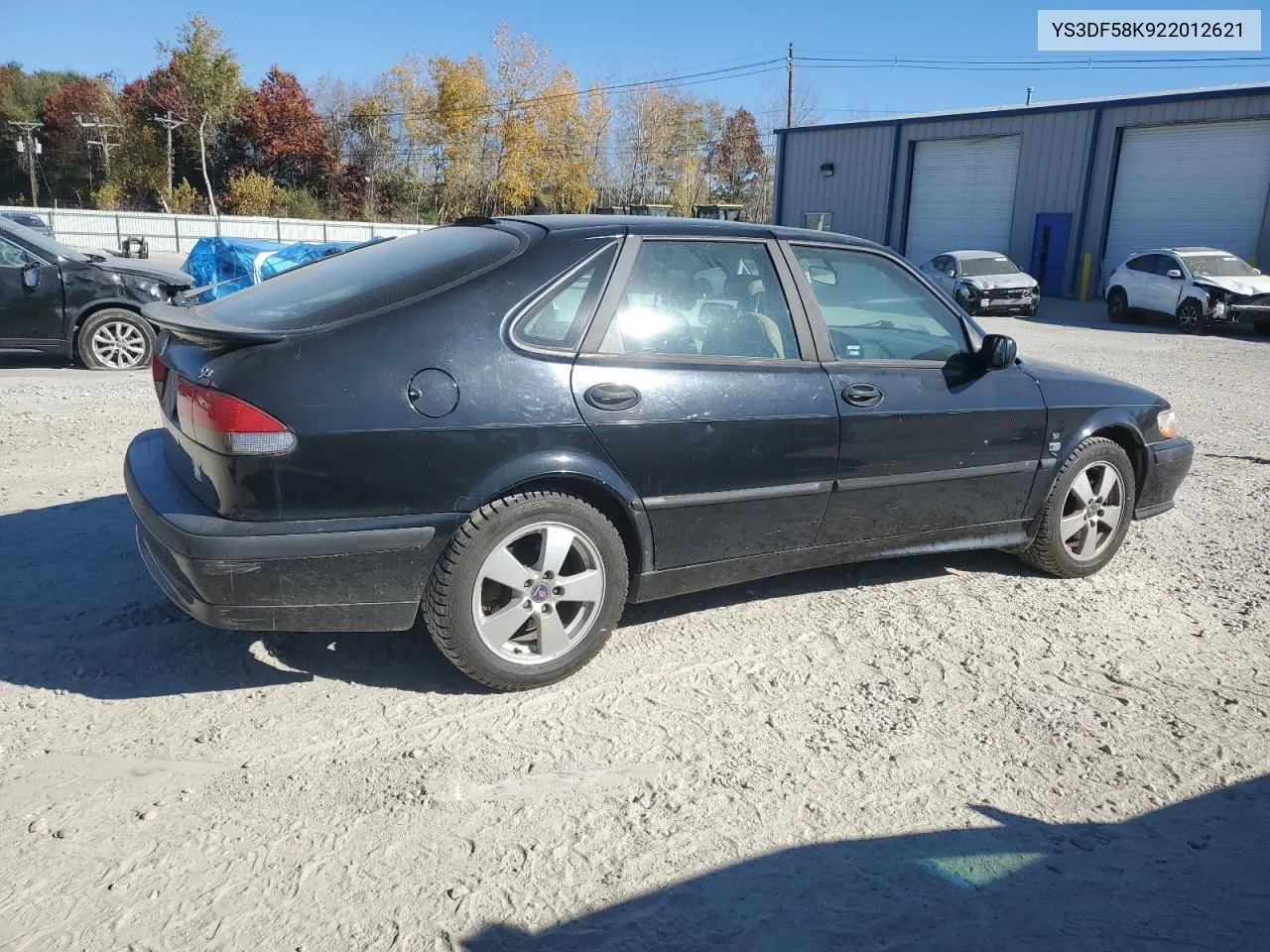 2002 Saab 9-3 Se VIN: YS3DF58K922012621 Lot: 77069234