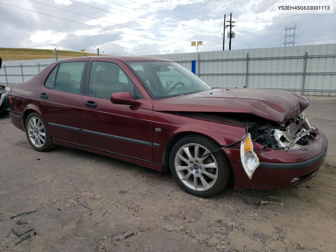 YS3EH45G633001113 2003 Saab 9-5 Aero