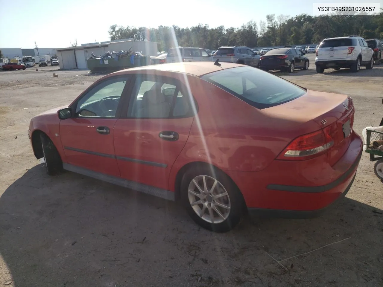 2003 Saab 9-3 Linear VIN: YS3FB49S231026557 Lot: 75959194