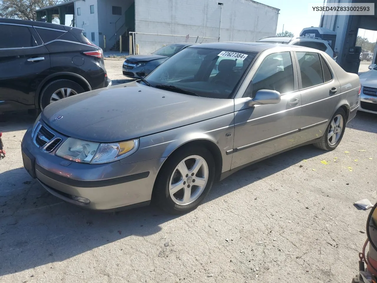 2003 Saab 9-5 Arc VIN: YS3ED49Z833002593 Lot: 77627384