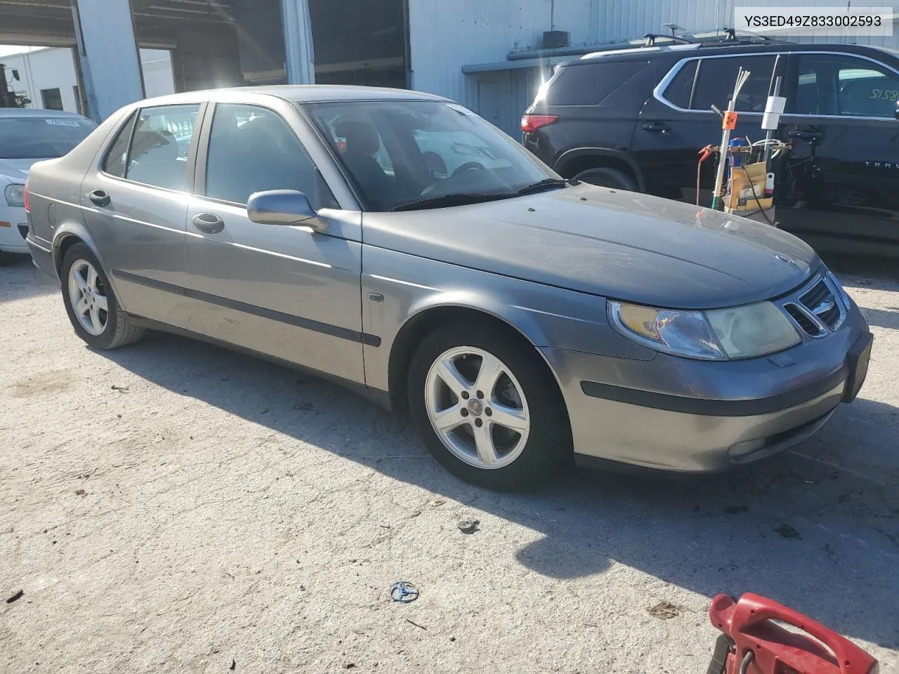 2003 Saab 9-5 Arc VIN: YS3ED49Z833002593 Lot: 77627384