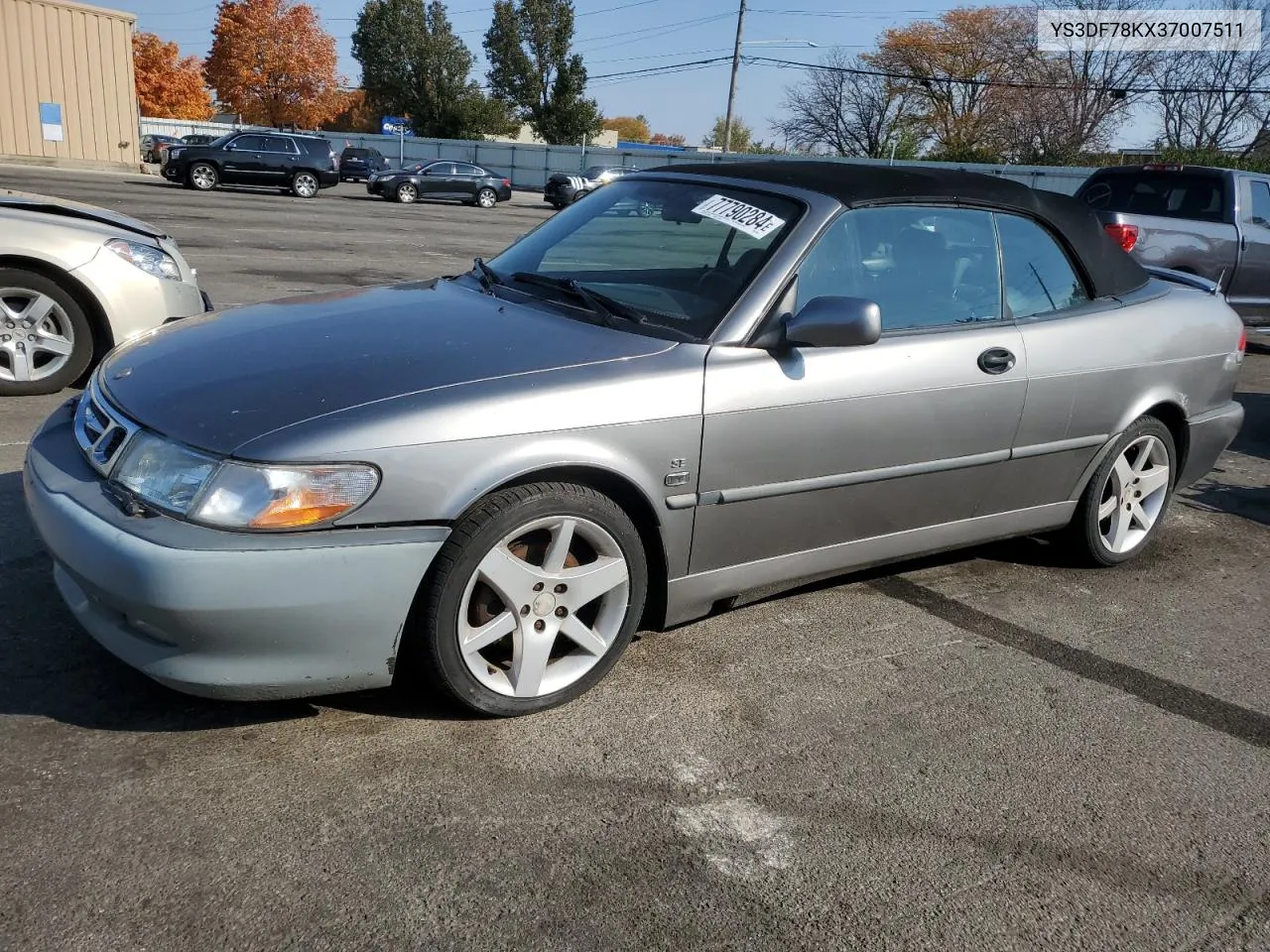 2003 Saab 9-3 Se VIN: YS3DF78KX37007511 Lot: 77790284