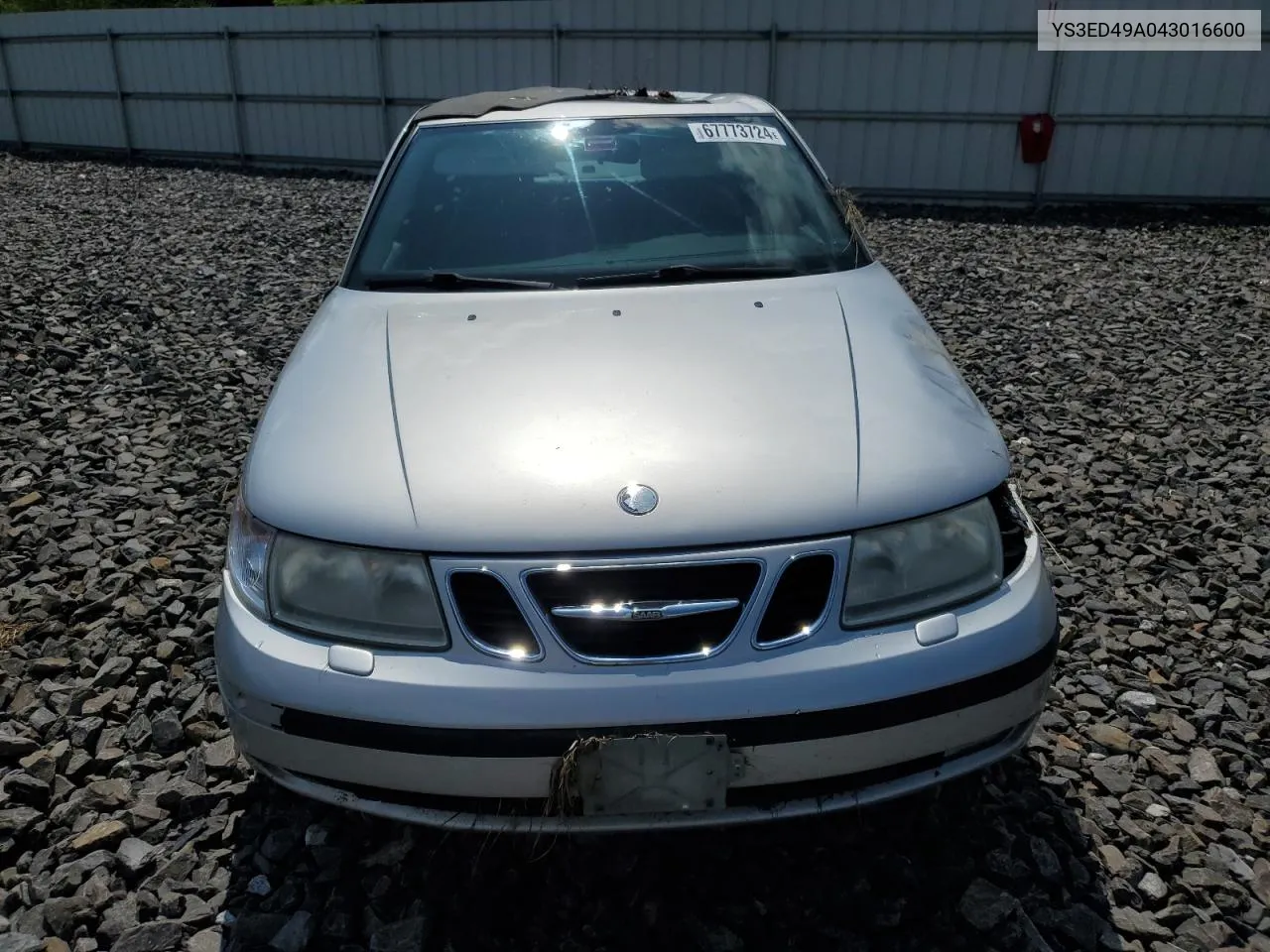 2004 Saab 9-5 Arc VIN: YS3ED49A043016600 Lot: 67773724