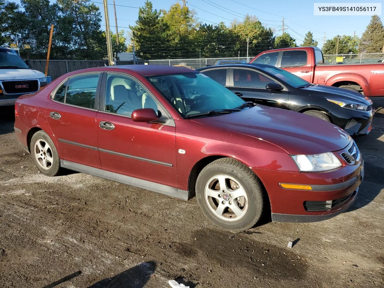 2004 Saab 9-3 Linear VIN: YS3FB49S141056117 Lot: 72200544