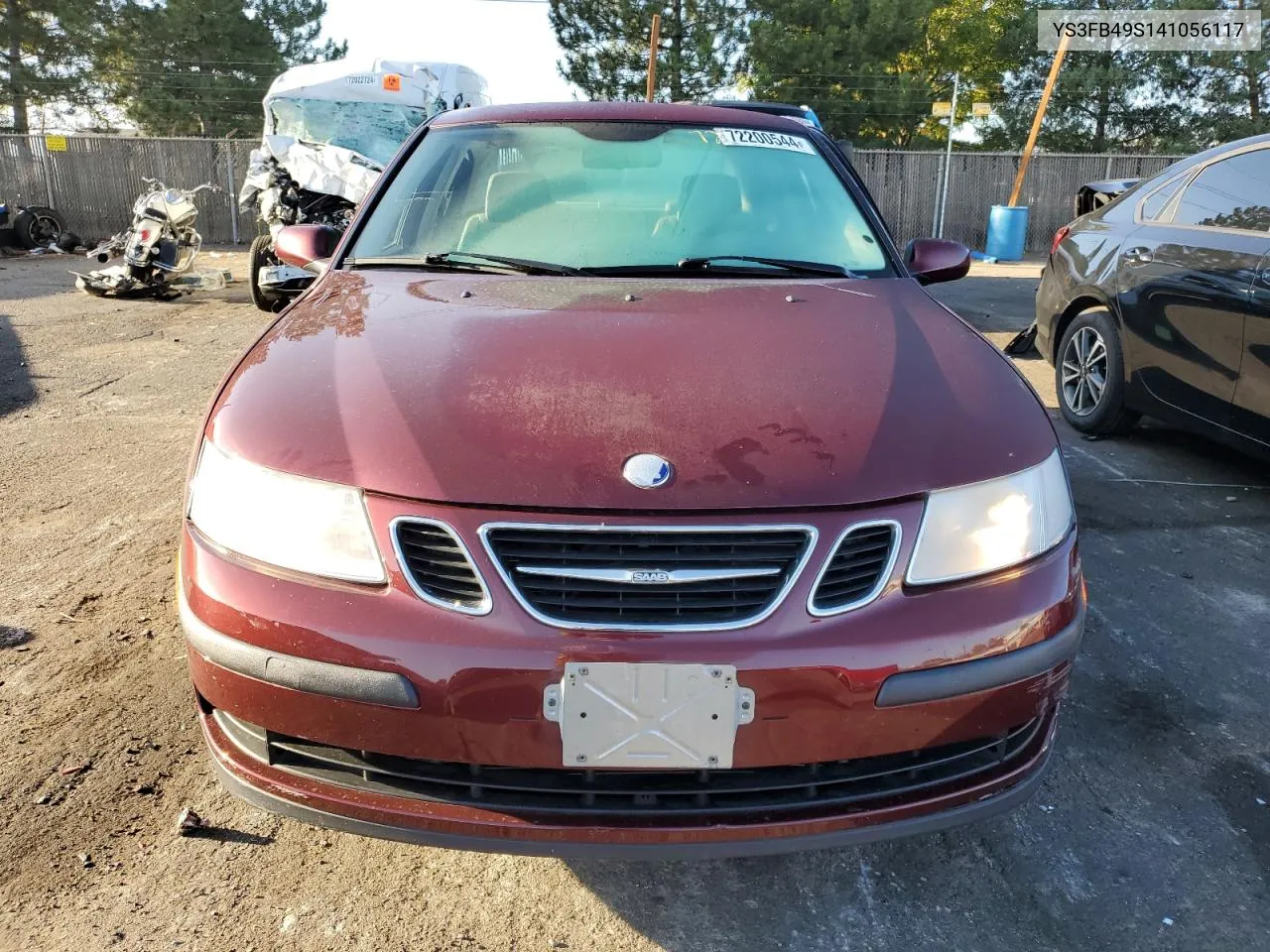 2004 Saab 9-3 Linear VIN: YS3FB49S141056117 Lot: 72200544