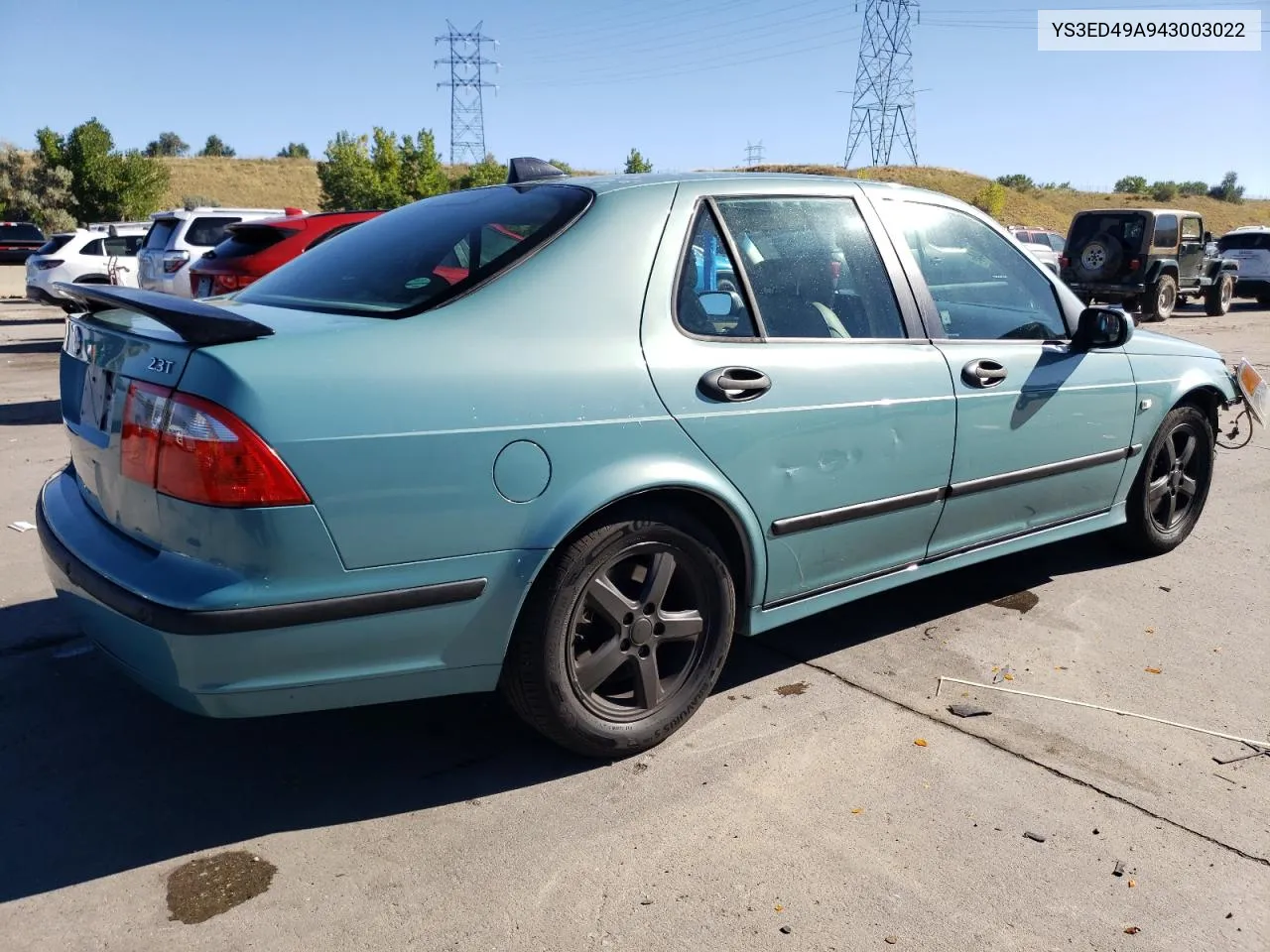 2004 Saab 9-5 Arc VIN: YS3ED49A943003022 Lot: 73165844